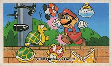 Vintage 1985 Super Mario Bros Nintendo Menko Card Baseball Game Japan Rare picture