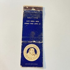 Prae Omnia Fraternitas Friars Club New York NY Vintage Matchbook Cover 4MB112-1 picture