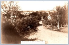 K37/ Grand Pre Nova Scotia Canada RPPC Postcard c1930 Road to Town 45 picture