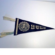 Vintage Duke University mini pennant; hard to find vintage felt pennant picture