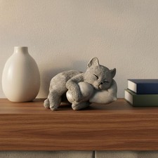 Pet Grave Marker Hand-Crafted Resin Cat Memorial Stone Lifelike Details picture