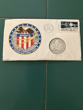 1972 Apollo 16 Launch Cover .999 Fine Silver Argor Swiss Medal Low Serial # 1073 picture