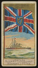 1886 Allen & Ginter Naval Flags Great Britain Lord Lieutenant of Ireland picture