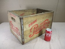 Vintage 1950's Drink Pepsi-Cola Wooden 24-Bottle Crate Grand Rapids Michigan picture