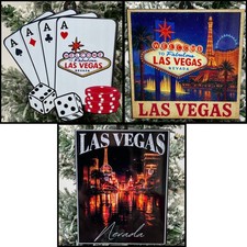 Las Vegas Christmas Ornaments 3 Piece Set,  Set of 3 Casino Ornaments NEW picture