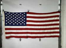 Vintage 1960s Valley Forge 50 Star US Flag Large 4x9 Cotton Sewn Best Bunting picture