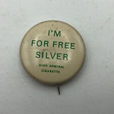 1972 Vintage REPRO Free Silver High Admiral Cigarettes Button Pin Pinback S5 picture