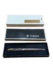Vintage Parker 75 Cisele Sterling Silver Fountain Pen 14K Gold Fine F Nib USA picture