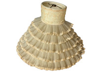 Ultimate Vintage 1960's Lamp Shade Ruffled Lace 