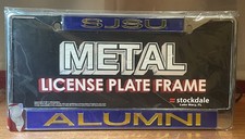 SAN JOSE STATE UNIVERSITY Alumni Chrome Metal License Plate Frame NEW SJSU picture