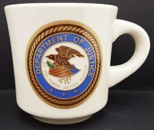  VINTAGE DOJ DEPARTMENT OF JUSTICE SEAL LOGO MUG - BRAND NEW NEVER USED F20 picture