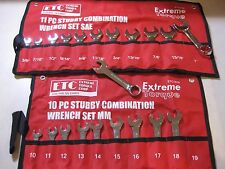 Special: 2 Stubby Short Combination Wrench Sets SAE & Metric ETC Extreme Torque picture