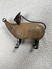 Retro Adorable Hand Made Wooden Mouse with Big Ears 9