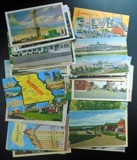 HUGE 100+ Vintage Postcard Lot 1930S-1950s Used & Unused Towns Hotels Etc. B picture