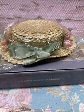 Vintage Avon Country Bonnet Pomander NIB Straw Hat Silk Flowers Closet Sachet picture