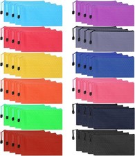 48 PCS Waterproof Zipper Pencil Pouch Bulk Small Organizing Bags Travel picture
