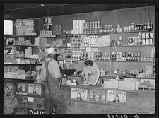 Photo:Wagoner County Oklahoma 1939 Country Store Interior Man Woman FSA picture