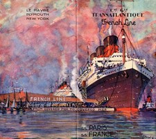 1925 French Line S.S. FRANCE & PARIS First Class Interiors Brochure w/ Photos picture