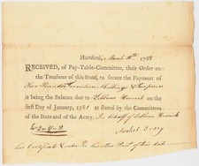 1780-1783 dated Revolutionary War Committees of the State and of the Army Docu picture