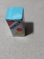 Collectible Nabisco Premium Saltine Crackers Tin Canister 1970's-80's (s) picture