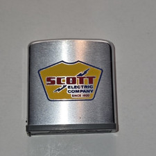 Vintage Zippo Rule Tape Measure Scott Electric Company Texas Promo 1960s/1970s picture