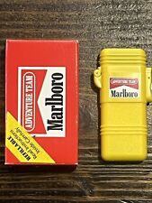 1992 Vintage Yellow Marlboro Adventure Team Lighter Original Red Box -  picture