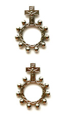 Silver Tone Finger ROSARY with Crucifix (Pack of 2) picture