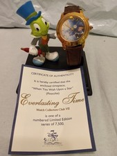 Jiminy Cricket Everlasting Time W COA Numbered 4755/ 7500. Watch Coll. Club Runs picture