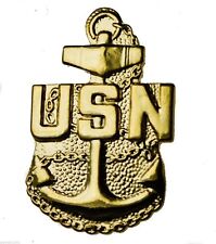 USN Navy Chief Petty Officer CPO Anchor 1 1/8 inch Hat Lapel Pin H15235 F1D35P picture