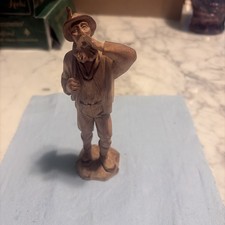 Vtg Heinzeller Oberammergau German Wood Carved Yodeler Figurine AS-IS picture