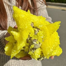 2.84LB Beautiful Minerals LARGE NATIVE SULPHUR OnMATRIX Sicily picture