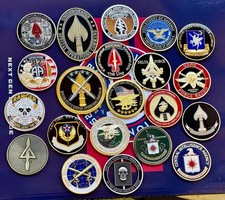 Huge Special Operations USAF USMC USA NAVY Challenge coin Collection 21 coins picture
