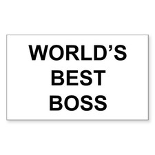 CafePress World's Best Boss Rectangle Sticker Sticker (rect.) (311941921) picture