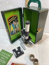 Gilbert S-15 Vintage Microscope w/Original Case and Book Selling As Parts picture