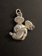 Unique Vintage Mickey Mouse Head Charm Disney Jewelry Handmade Collectible picture