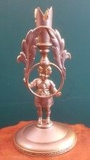 Vintage Cromwell Plate Co. Candlestick Boy Holding Hoop & Laurels 6.5