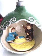 RARE Nowell’s Molds 1982 Ceramic Christmas Bulb 9.5