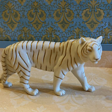 Lenox Porcelain Tiger Figurine White with Gold Stripes Made in USA picture