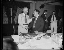 Photo:William Green left handshake meeting 1930s men indoors picture