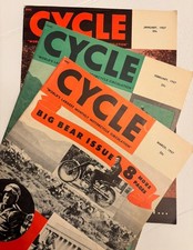 Cycle Magazine 1957 Jan, Feb, Mar – LOT (3) RARE Collectors Trio  Vintage VG+ picture