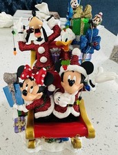 Disney Parks Christmas Mickey Mouse And Friends Sleigh Figurine 7