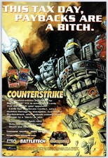 BattleTech Counterstrike Card Game CCG TCG - Original Print Ad Poster Promo 1997 picture
