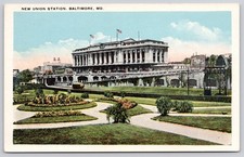 Baltimore Maryland MD New Union Station Postcard c1910s picture