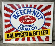Large Vintage Metal Beech-Nut Advertising Sign 17.5