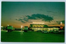 c1960 Fort Wayne Indiana IN Postcard Fortmeyer's Truck Stop Garage Service Night picture