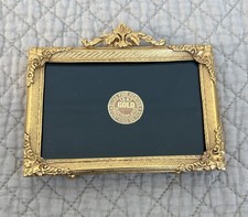 Vtg Elias 18KT Gold Plated Fine Pewter Frame, 2 3/8
