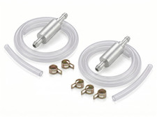 2 SET Universal One Way Brake Bleeder Kit Check Valve with Clear Hose & Clamps picture