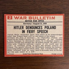 1965 Philadelphia Gum War Bulletin #2 CLEAN CARD READ DESCRIPTION picture