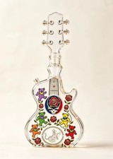 The Grateful Dead Guitar Shaped Liquor Whiskey Mini Decanter Bottle New Rare picture