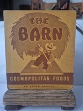 1950s THE BARN RESTAURANT VANCOUVER B.C. CANADA MENU GRANVILLE ST THE BARN picture